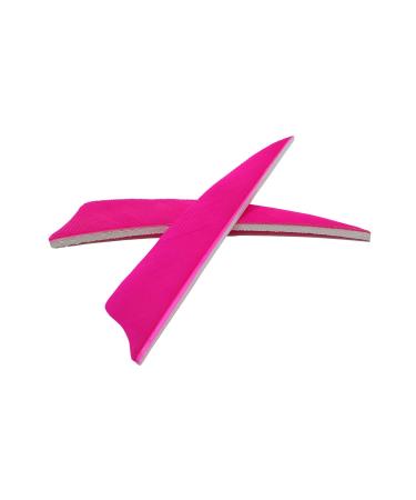 M.SJUMPPER ARCHERY Arrows 3 Inch Real Feathers Fletching with Shield Cut for DIY Hunting Shooting Shafts (36 Pack) Pink