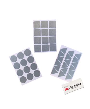 Salzmann 3M Reflective Stickers - Stickers for Bags Strollers Helmets - Made with 3M Scotchlite Silver (Set 2) - Buy Online on GoSupps.com