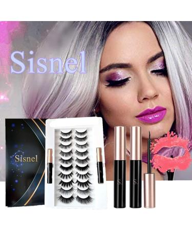 5 Pairs Reusable Magnetic Lashes and Eyeliner Kit Best Magnetic Eyeliner for Natural Magnetic Lashes Set Comes with 2 Tubes of Magnetic Eyeliner - Buy Online on GoSupps.com