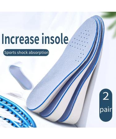Memory Foam Invisible Height Increase Insoles - Breathable Orthopedic Shock Absorption Pads (EU43-44 A1.5cm) - Improve Comfort & Style - Buy Online on GoSupps.com