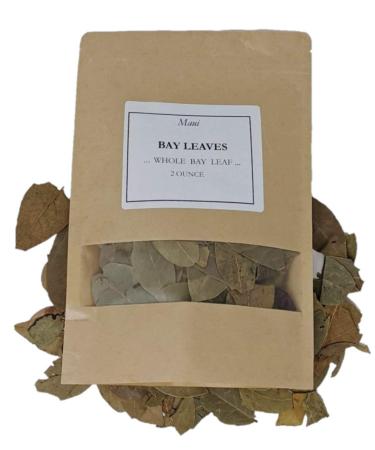Maui Whole Dried Bay Leaves 2 oz - Fresh & Natural Full Leaf - Non-GMO (New Packaging) - Buy Online on GoSupps.com