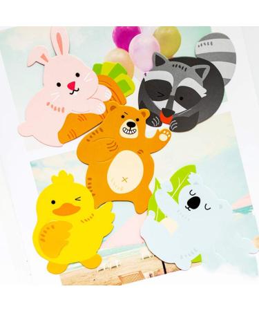 100 Pieces Cartoon Animal Lollipop Paper Cards - Perfect Wedding & Birthday Party Favors | International Shipping Available - Buy Online on GoSupps.com