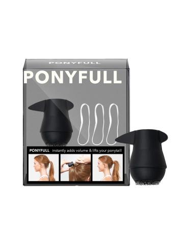 Kitsch PONYFULL Ponytail Volume Enhancer - Holiday Gift Volumizing Ponytail Tool - Enhance Ponytail Style for Fine Hair Adds Volume and Lift Perfect for Daily Use & Any Occasion DARK BRUNETTE  BLACK