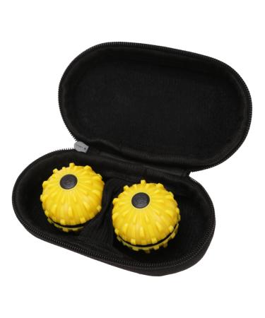 Healeved 1 STK toys pressure relief toys decompression ball massage balls print outflow massage globe Stress reducer 7.36x3.56cm yellow