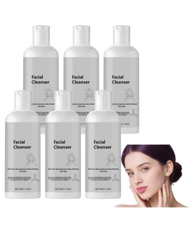 Lot de 6 nettoyants hydratants doux pour le visage avec contr le de l'huile am lioration de la s cheresse convient aux peaux grasses et sensibles