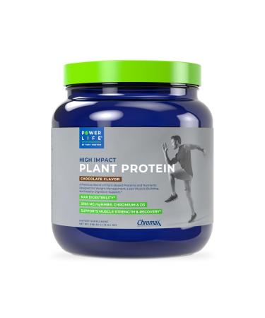 POWERLIFE Tony Horton High Impact Plant Protein Powder with 3000 MG of HMB Plant-Based No Sugar Added Vegan Keto Friendly Non-GMO (Chocolate - New Formula)
