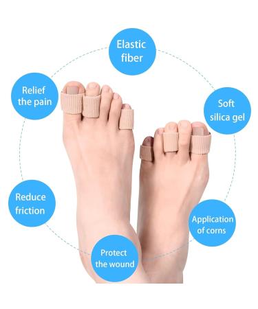 Toe Cushion Tubes Set of 6 - Soft Gel Protectors for Corns Blisters & Calluses | Pain Relief Toe Sleeves - Value Pack - Buy Online on GoSupps.com
