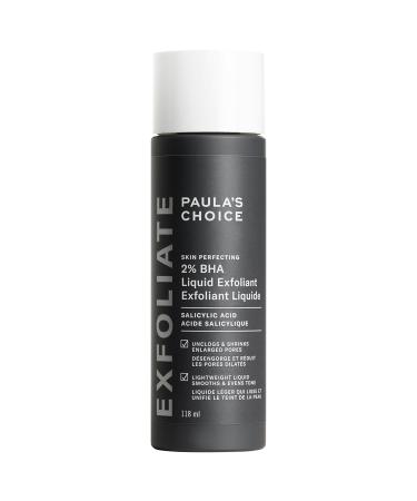 Paulas Choice SKIN PERFECTING 2% BHA Liquid Salicylic Acid Exfoliant Daily Facial Exfoliator for Blackheads Enlarged Pores Wrinkles & Fine Lines Fragrance-Free & Paraben-Free Full Size - 118 ml Full Size - 118ml