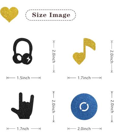 MonMon & Craft Hip Pop Disco Cupcake Toppers/Dancing Cupcake Decor/Children Adults Rock n Roll Birthday Party Cupcake Decorations/Music Concert Party Cupcake Toppers - 24 Pcs Glitter - Buy Online on GoSupps.com