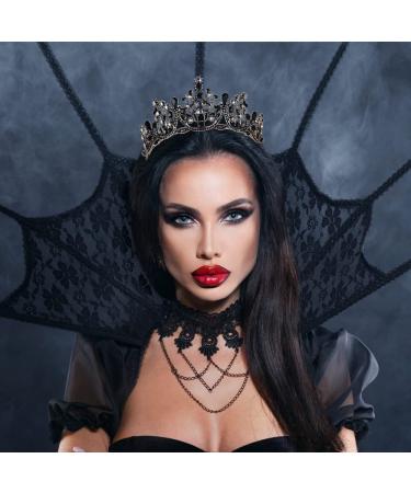 Kamirola Crystal Princess Crown Tiara for Women and Girls - KC Gold & Black - Buy Online on GoSupps.com