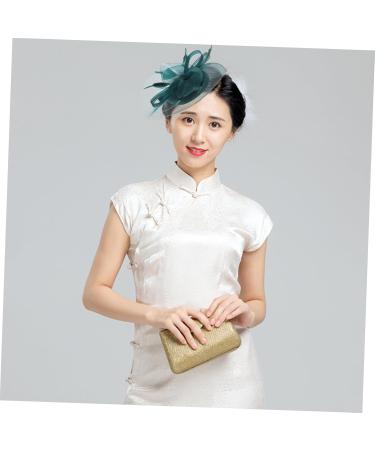 Baluue Women Banquet Hat Trendy Bridal Headdress Women Fascinator Wedding Topper Bride Hat Fascinators for Women Wedding Bride Fascinator Hat Outfits for Women Fascinator Clip Ladies Mesh Green 27x16cm Green - Buy Online on GoSupps.com