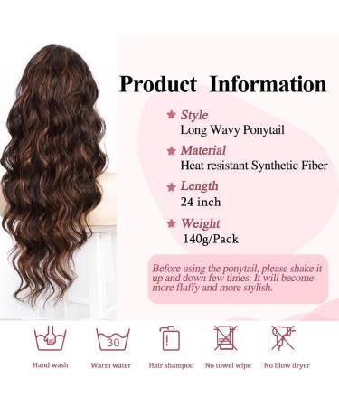 Lure Cordelstrokes Porse Hair Part Extensions - 60cm Wavy Synthetic Ponytail for Women | Shop Internationally - Buy Online on GoSupps.com