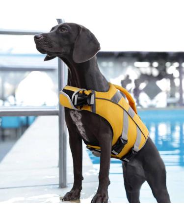High-Performance Dog Life Vest - Reflective Adjustable Ripstop for Small to Large Dogs - Ultimate Safety for Swimming & Bathing - Buy Online on GoSupps.com