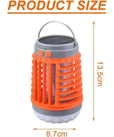 Mosquito Zapper Electric Fly Killer Mosquito Lamp Mosquito Killer Light Camping Portable Rechargeable Indoor Outdoor(Color:Orange) - Buy Online on GoSupps.com