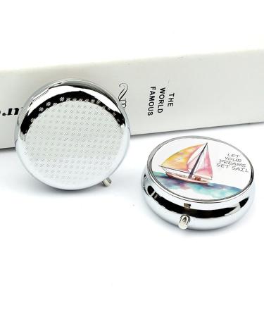 Portable Travel Pill Box with 3 Compartments - Inspirational Quotes | Ideal for Handbags & Purses | Small Medicine Organizer - Buy Online on GoSupps.com