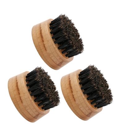 Lurrose 3st beard brush Accessories for beard care men Tools Development brush mustache comb from wood beard care set beard razor brush travel simply bristle care brush