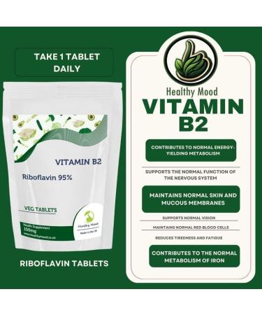 Vitamin B2 150mg 250 Tablets - LetterBox Friendly UK Fast Delivery -Riboflavin 95% - Buy Online on GoSupps.com