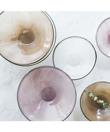 Good Bowl Glass Fruit Salad Bowl Creative Irregular Dish Bowl Dessert Bowl Restaurant Tableware Kitchenware (Color : Pink) - Buy Online on GoSupps.com