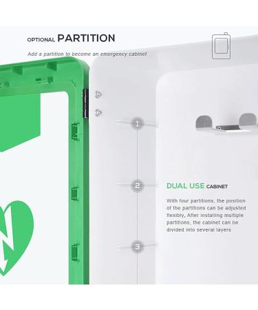 Qianmei AED Defibrillator Wall Cabinet with Key & Alarm | ABS Defibrillation Box for Home Schools & Clubs - Buy Online on GoSupps.com