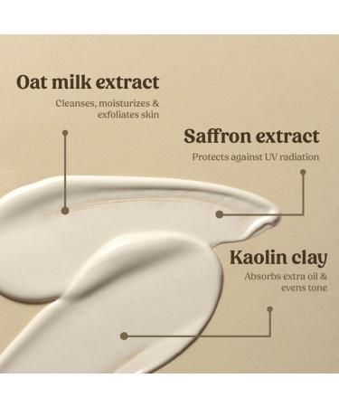 Vilvah STORE Milk Mud Mask - Non-Comedogenic Detan & Skin Brightening | Oat Milk Saffron Kaolin Clay | 50 ML for Men & Women | Shop Internationally - Buy Online on GoSupps.com