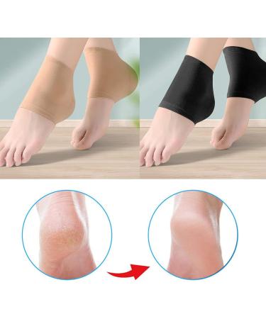 Moisturizing Heel Socks 2 Pairs - Foot Moisturizer for Dry Cracked Skin - Breathable & Reusable - SPA Foot Care for Women & Men - Buy Online on GoSupps.com
