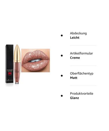 18 Colors Waterproof Diamond Glossy Lipstick | Long-Lasting Shimmer & Matte Lip Gloss for Vibrant Beauty - Buy Online on GoSupps.com