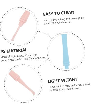 KALLORY 4 Pcs Double-Headed Spiral Ear Spoon Ear Cleaning Tools Kit - Random Color, 10x0.8x0.8cm - Buy Online on GoSupps.com