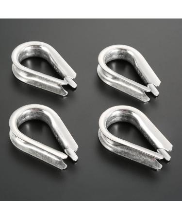 4Pcs 1/2 Wire Rope Chain Thimble Set - Boat Rigging Anchor Splicing | 316 Stainless Steel - Buy Online on GoSupps.com