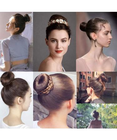 Donut Hair Bun Maker Set Zingso 4 Pcs Women Girls Hair Accessories Ring Style Mesh Donut Hair Bun Shaper Maker Set with Hair Elastic Bands Hair Pins for Dance Ballet Chignon (Brown) - Buy Online on GoSupps.com