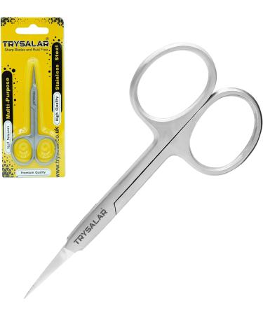 TrySalar Cuticle Nail Scissors Professional Small Sharp Straight Stainless Steel Trimming Cutter for Men Women Toenails Finger Dead Skin Manicure Nose Beard Hair Eyebrows - Buy Online on GoSupps.com