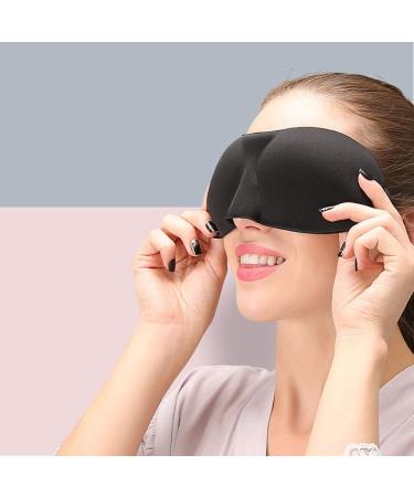 3Pcs Black 3D Contoured Sleep Eye Masks with Adjustable Strap for Men and Women - Perfect for Shift Work, Travel, Naps - Night Blindfold (3 Styles) - Buy Online on GoSupps.com