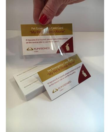 Pet Emergency Card with Self Laminating Pouch and Tick Remover Key Rabbit - Buy Online on GoSupps.com