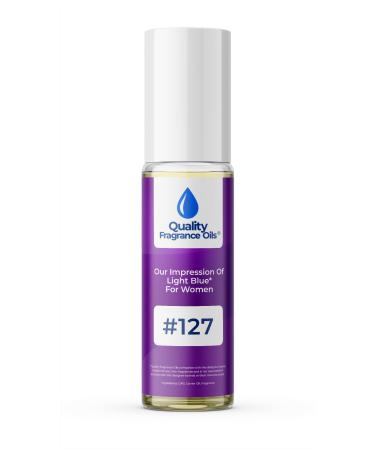 Quality Fragrance Oils' Impression #127 Inspired by Light Blue for Women (10ml Roll On) Light Blue for Women Impression #127 0.34 Fl Oz (Pack of 1)