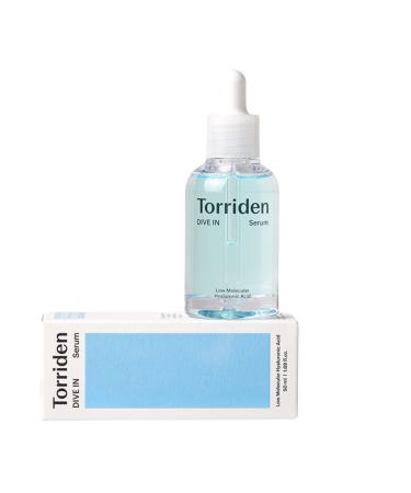 Celleco Co Ltd TORRIDEN DIVEIN low molecular weight hyaluron serum 50 ml with 2 free samples Korean antiaging hyaluron skin care for all skin types Clean & Vegan Beauty free from alcohol and perfume 54 ml 1er Pack