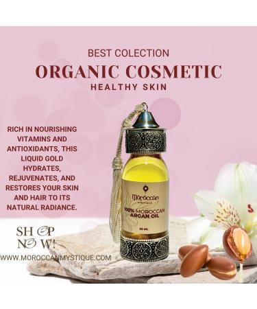 Moroccan Gold 100% Pure Argan Oil - Organic Hair Face & Body Moisturizer for Anti-Aging Dark Spots and Wrinkles - Buy Online on GoSupps.com
