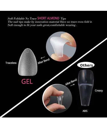 UNA GELLA Short Almond Press-On Nails Tips - 360pcs, 15 Sizes | Matte Finish, Full Cover Acrylic Nails, Pre-shaped for DIY Nail Extensions - Buy Online on GoSupps.com