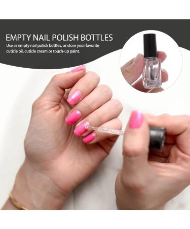  minkissy minkissy Set of 20 Refillable 3ml Square Glass Nail Polish Bottles with Brush Caps for Travel Cosmetics - Buy Online on GoSupps.com