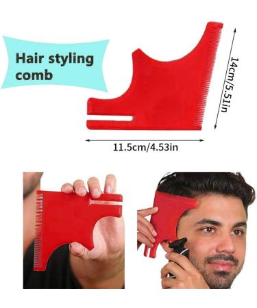 beard shaping tool kit Beard Shaping Tool Kit Neckline Shaving Template Guide Set for Men Hair Styling Red - Buy Online on GoSupps.com