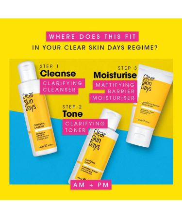 Clear Skin Days Clarifying Toner - Gentle Hydrating Facial Toner for Glowing Skin and Even Skin Tone - with Exfoliating Lactic Acid & Brightening Liquorice Extract - Cruelty-Free & Vegan 100ml - Buy Online on GoSupps.com