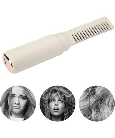 Rechargeable Mini Hair Straightener - Wireless Temperature Control Anti-Scald - All Hair Types (Khaki - Buy Online on GoSupps.com