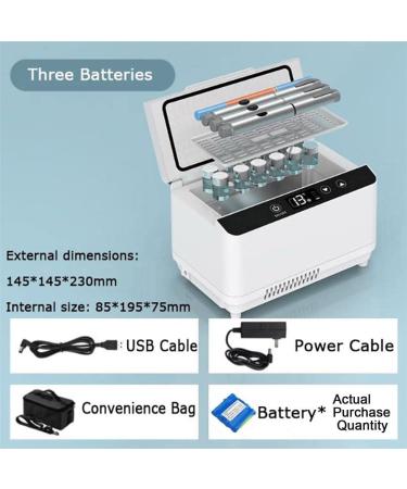 Insulin Cooler Refrigerated Box USB Mini Medicine Refrigerator LCD Display 0-18 Adjustable Portable Insulin Cooler for Car Travel Home (Color : 4battery) - Buy Online on GoSupps.com