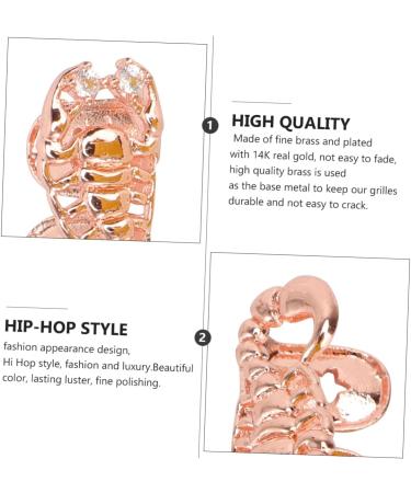 SEWOART 1pc Scorpion Single Braces Toy Grill Hip Hop Grills for Men Scorpion Shaped Man Fashion Set Golden 2X1cm - Buy Online on GoSupps.com