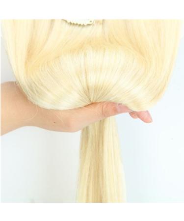 Clip-In Hair Extensions | 100% Remy Human Hair | 18 Clips Thick Double Wefts | #60 Platinum Blonde (25cm-110g) - Buy Online on GoSupps.com