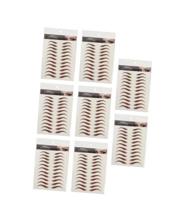 DOITOOL 9 sheets Eyebrows Tattoos Hairlike Eyebrow Stickers Artificial Transfers Shaping Imitation False