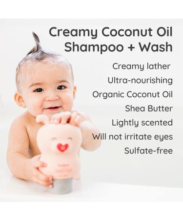 Bubbsi Organic Coconut Oil Baby Wash & Lotion Duo for Baby Acne & KP | Gentle, Sulfate-free Formula for Face & Body | Light Natural Scent, Won't Irritate Eyes - Buy Online on GoSupps.com