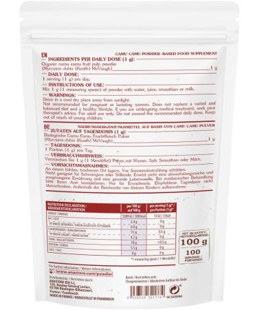  POWDER NOTHING BUT PLANTS CAMU CAMU ORGANIC * 100 servings/Camu camu powder 100g * Anti-inflammatory antioxidant immune system - Buy Online on GoSupps.com
