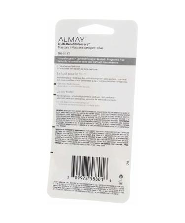 Almay One Coat Multi-Benefit Mascara Blackest Black 0.24oz (Pack of 2) - Buy Online on GoSupps.com