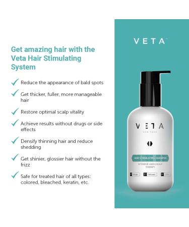 Stimulating Shampoo for Hair Growth | Drug-Free Treatment with Trichogen & Follicusan | Veta 27 fl. oz | Men's & Women's Hair Care - Buy Online on GoSupps.com