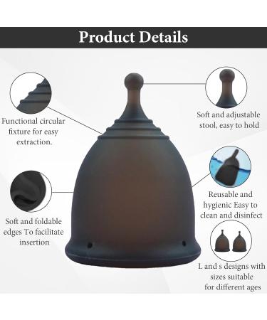 Reusable Menstrual Disc - 2 Pieces Black Period Cup for Long-Lasting Protection - Buy Online on GoSupps.com