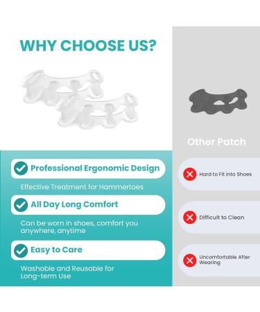 Soft Gel Toe Separators - Bunion Correction & Pain Relief for Men & Women | Small Size (1 Pair) - Ideal for Hammer Toe & Plantar Fasciitis - Buy Online on GoSupps.com